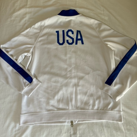 NIKE USA SIZE XL LARGE N98 MEN'S US SOCCER TRACK JACKET 589862-100 White - Picture 9 of 9